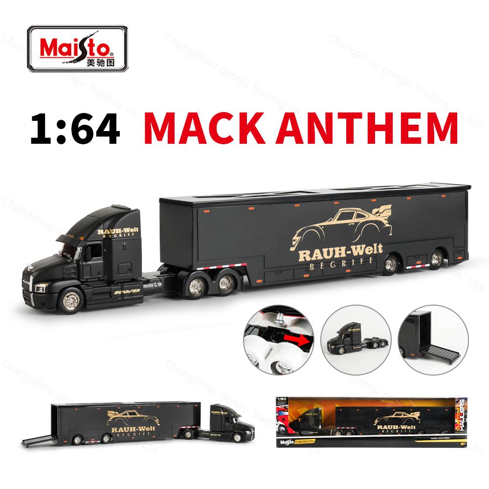 Maisto 1:64 Mack Anthem Trailer Haulers Container Static Die Cast Vehicles Collectible Hobbies  Model Car Toys