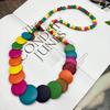 Collana in Legno Stile Africano Retrò Bohemien