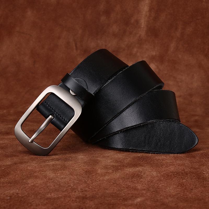 Популярный Мужской Пояс День Пряжка Первый Слой Коровья Кожа Повседневный Универсальный Пояс Мужской Высококачественный Пояс из Коровьей Кожи 100cm