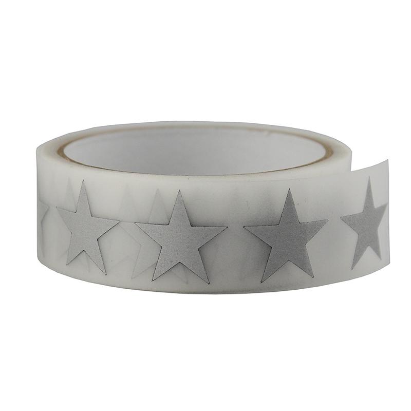 

1M Безопасный серебристый светоотражающий винил HTV Термотрансферная виниловая пленка DIY Лента Приутюживание на ткань Одежду Звезда