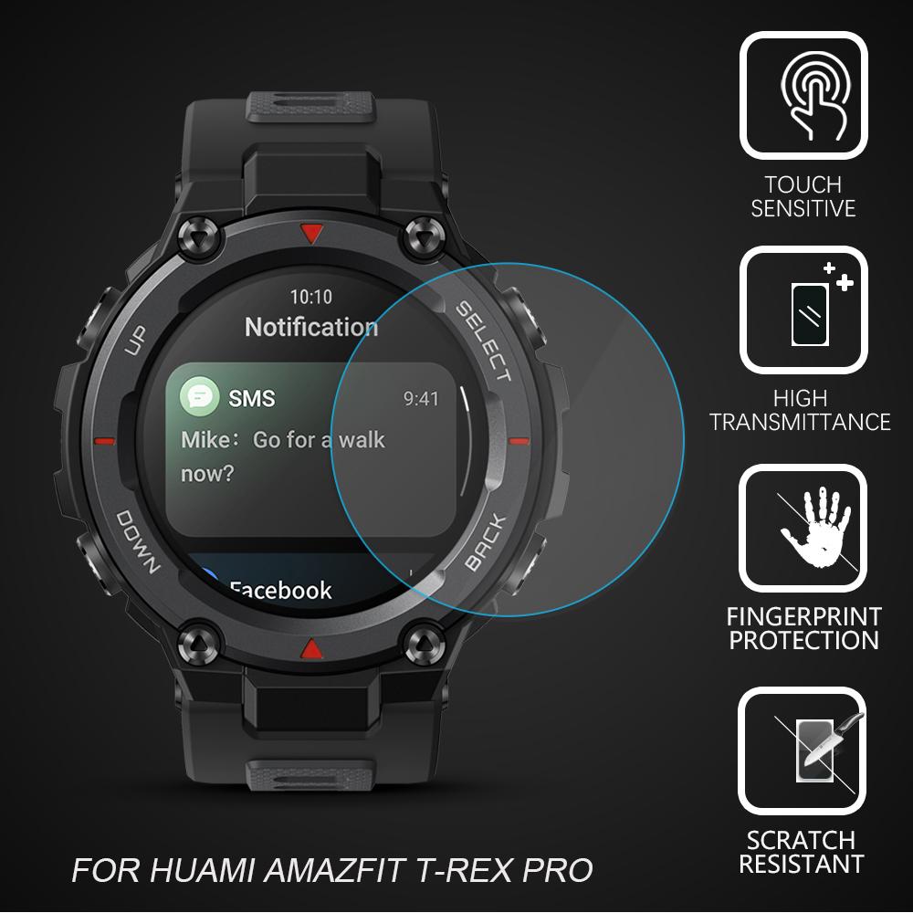 Tempered Glass Protective Film For Huami Amazfit T-Rex T-Rex Pro Smart Watch Screen Protector Accessories