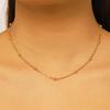 Fashion Gold Color Round Bead Choker Necklace for Women Minimalist Metal Beaded Clavicle Chain Necklace Jewelry Gifts