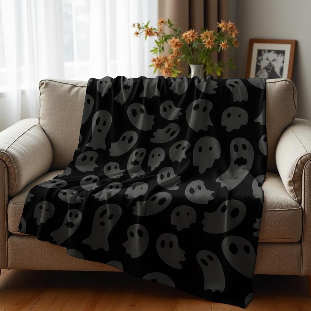 Prosty wzór z czaszkami i kośćmi Kreskówka Anime Nadruk Koc Flanelowy Miękki Ciepły Koc dla Dzieci Sypialnia Sofa Boże Narodzenie Biuro Samochód