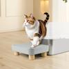 Cat Litter Box Step Stool with Catcher Ramp for Elderly Cats Mesh Tray Fits Most Litter Boxes 30 x 20 x 9 Cm for Small