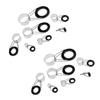 7 Pièces Guides de Canne à Pêche en Acier et Céramique Kit de Réparation de Canne Anneaux d'Oeil de Pointe de Canne DIY 7 Tailles Mixtes Accessoires pour Cannes à Pêche