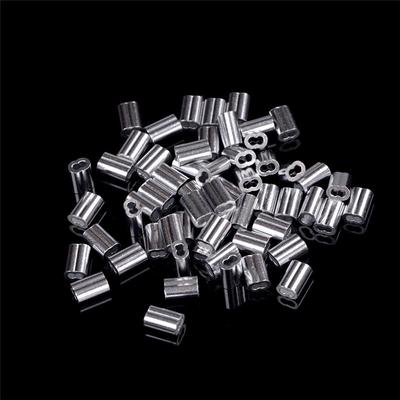 50Pcs 1.5Mm Cable Crimps Aluminum Sleeves Cable Wire Rope Clip Fitting