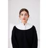 Fashionable White Top Standing Collar Solid Color Women's Detachable Sweater Decorative Girls False Collar