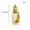 10/15pcs 3ML Portable Essential Oil Roll-on Bottles Mini Golden Travel Perfume Roller Empty Bottles Glass Dispenser with Rope