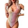 Hollowed Out Rhinestone Bodysuits for Women Fishnet Bodysuit Sexy Babydoll Lingerie