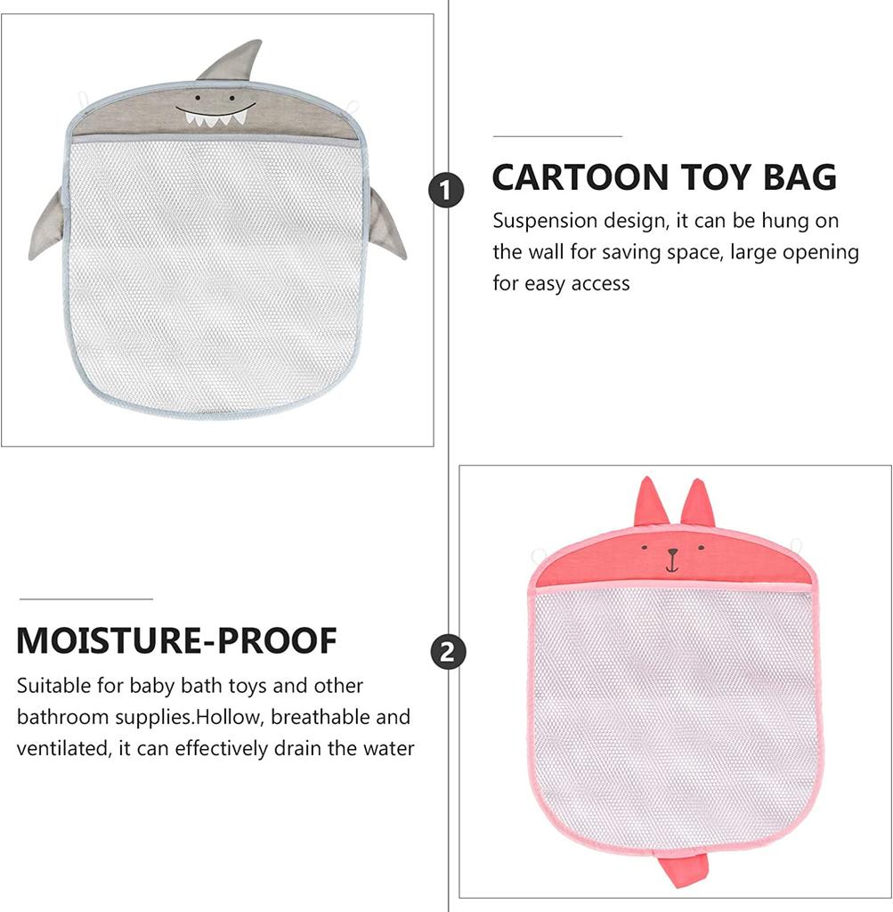 Hanging Bath Toy Storage Quick Dry Net Basket Mesh Bag Bathroom Organizer Bathtub Game Toy Holder Shower Caddy for Kids Toddler
