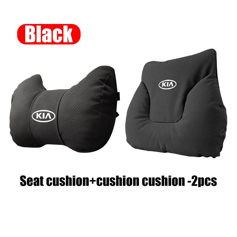 BBEH3 Suede Car Seat Headrest Lumbar Support Protective Pillow Waist Cushion For KIA Ceed Sportage Rio K5 K2 Optima Cerato Proceed