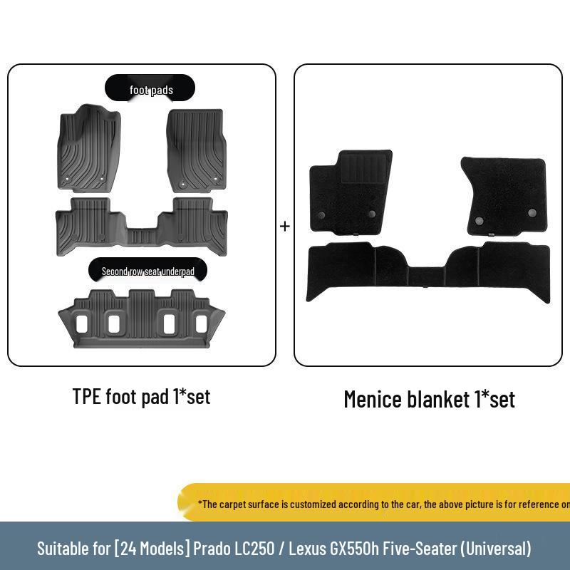 Eco-Friendly TPE Floor Mats & Trunk Mat for 2024 Lexus GX550H/Prado