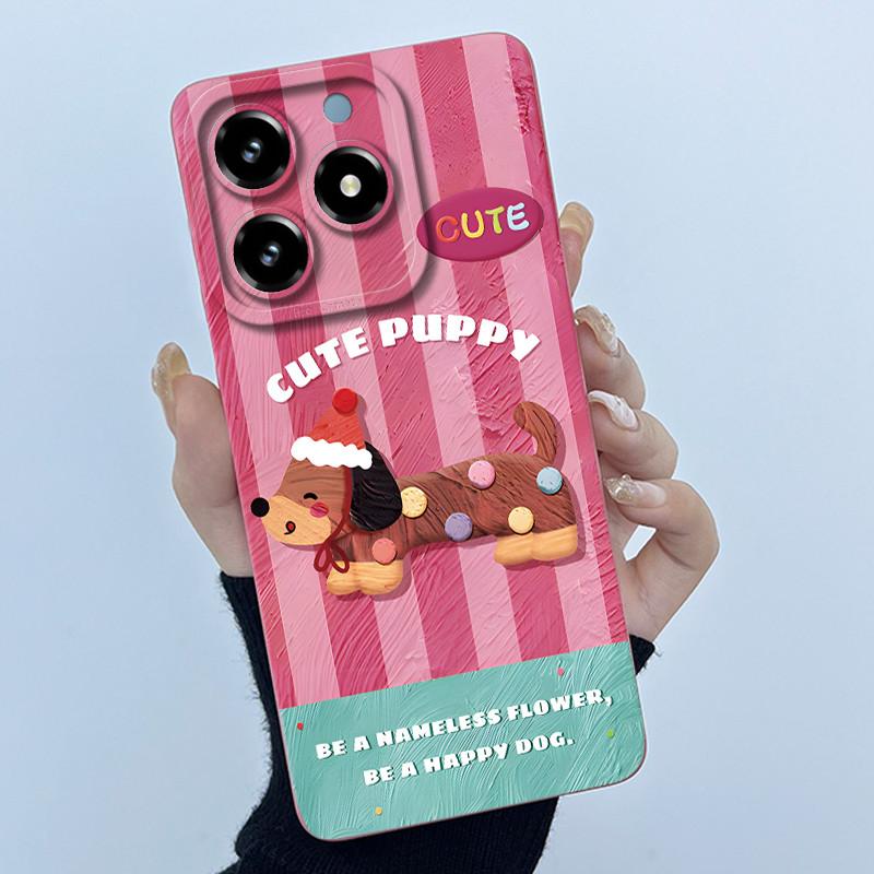 Case For Realme C61 C63 Cute Panda Sweet Girls Cats Silicone Soft Back Cover For Realme Narzo N63 2024 Bumper Protective Casing