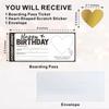10Pcs DIY Surprise Gift Boarding Pass Ticket Set with Envelopes, Scratch-Off Stickers for Travel-Themed Events