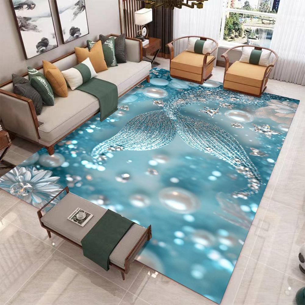 Ocean Beach Scallop Starfish Kitchen Mat Home Decor Carpet for Living Room Bedroom Bedside Foot Non-slip Bathroom Doormat Carpet