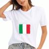 Italienische Flagge Unisex Baumwoll-T-Shirt, Re Baumwolle Premium Druck, Langlebig, Lässig Und Modisch. Ich bin nicht laut, ich bin Italiener Slogan Grafik T-Shirt, Perfek