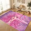 Fantasy Magic Theme Crystal Velvet Floor Rug Personalized Custom Name Text Warm Carpet Home Decoration