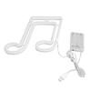 Easy To Install Music Note LED Neon Light Dual Power Supply Warm White Neon Light 1W 4.5V Neon Lamp Party