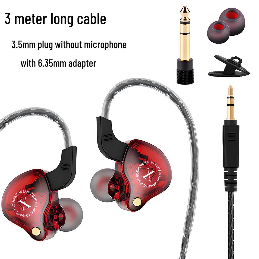 Electric Instrument Practice Headphones: Wired In-Ear for Guitar, Bass, Piano, Organ, Drum Monitors