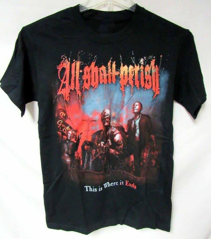 Vintage This Is Where It Ends All Shall Perish Shirt Black Unisex T-Shirt XXXL