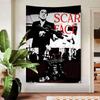Retro Sscarface Film Cartoon Tapestry Art Science Fiction Room Home Decor Art Home Decor