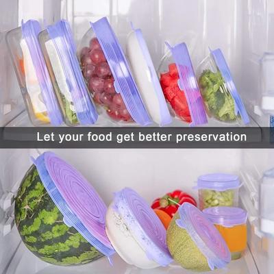For Kitchen Accessories Cover Organization Fresh-keeping Elastic Bowl Packaging Sealable Food Silicone Lids and Housewares Cans.