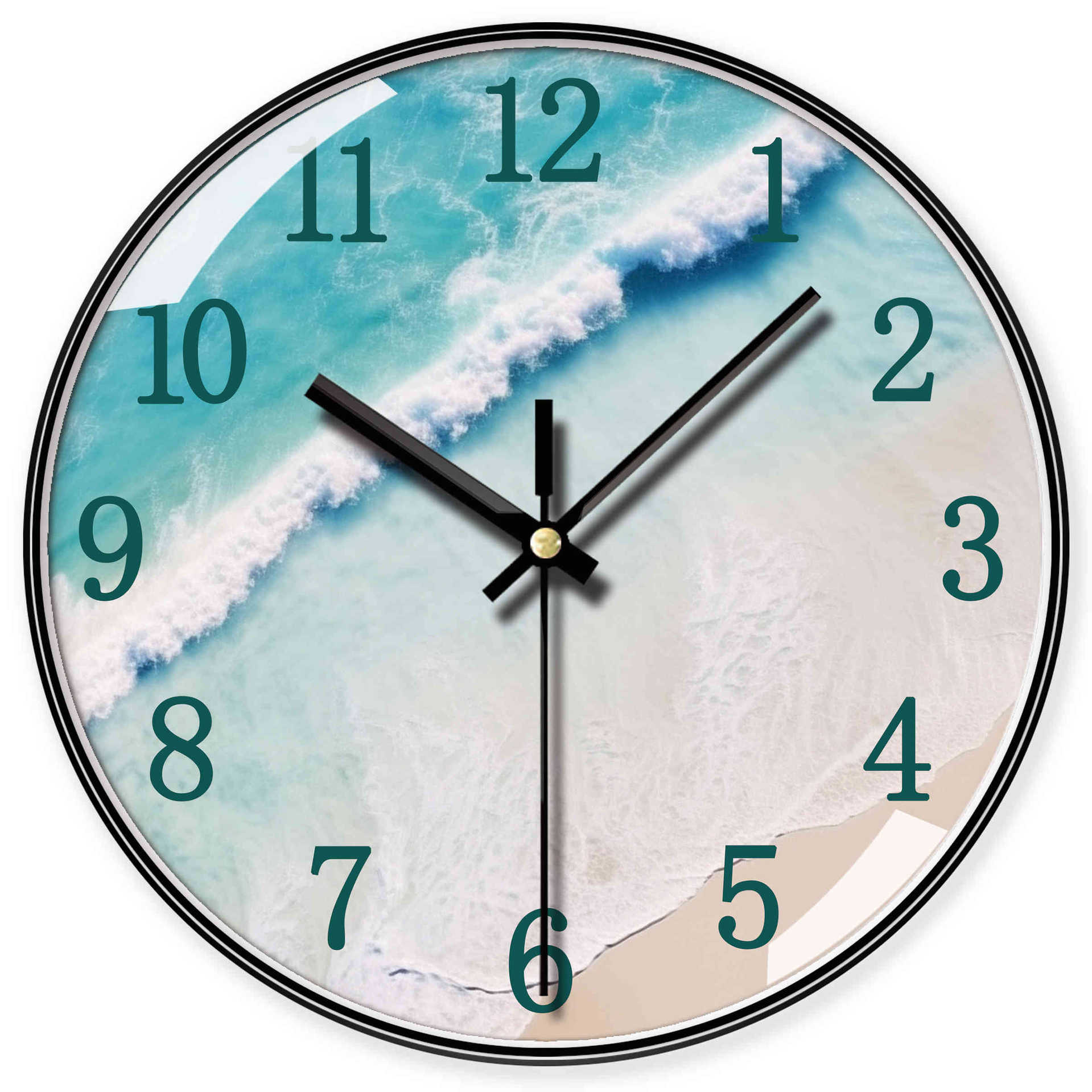 

12 дюймов 30 см Домашние Минималистичные Бесшумные Модные Часы Креативное Украшение для Спальни Персонализированные Легкая Роскошь Настенные Часы 159 black frame black needle