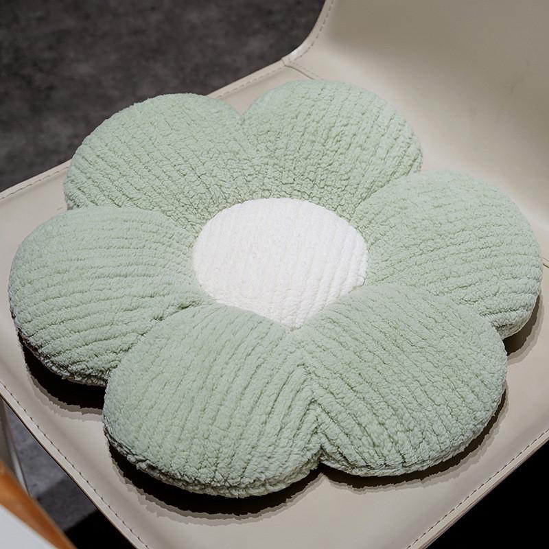Flower Seat Cushion For Bedroom Home Office Plush Short Pile Pp Cotton Decor