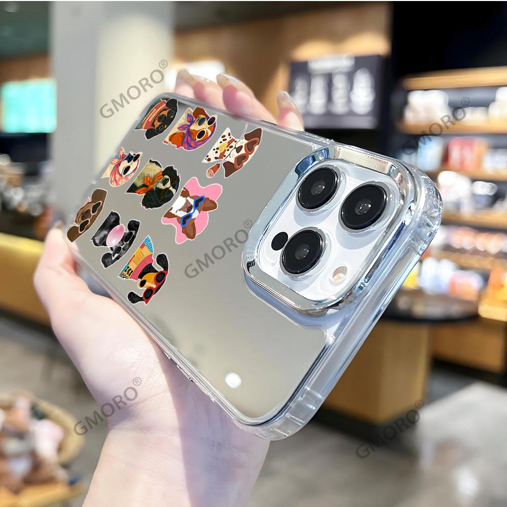 Creative Funny Puppy Suitable for Iphone17promax Mobile Phone Case Apple 16 with Mirror 15 Girls Mobile Phone Case