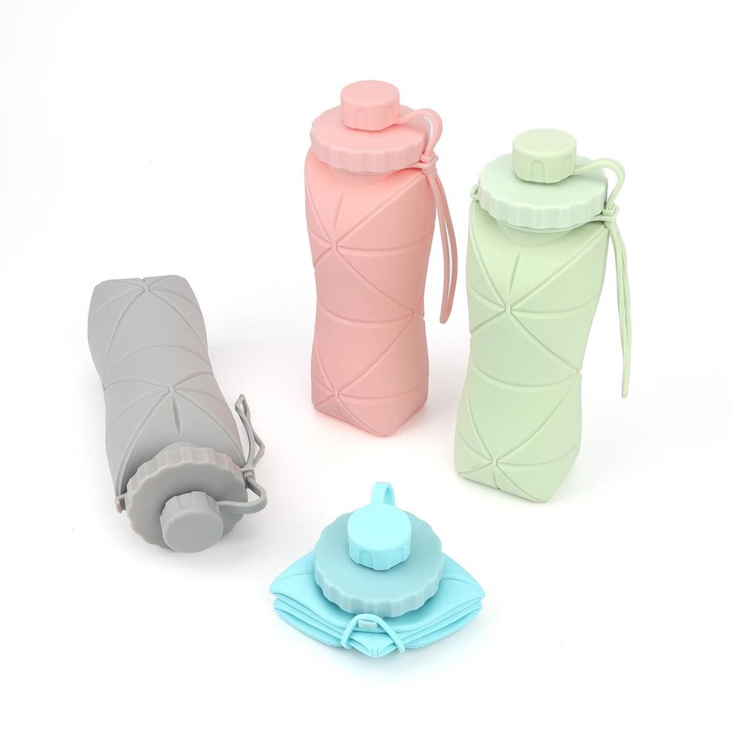 Durable, Foldable Silicone Sports Water Bottle - Portable, Drop-proof Large Capacity