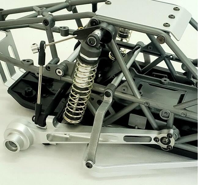 Aluminum Metal Rear Suspension Arms For Tamiya 58719 1/10 RC BBX BB01 High Performance 2WD Off-Road Buggy Metal Shock Tower Support Suspension Arms B