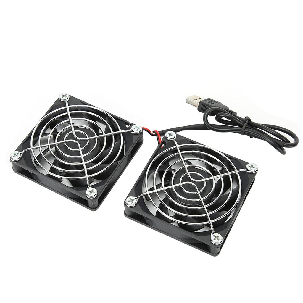5V USB Power Cooling Dual Fan Router Heat Dissipation Cooler for RTAC68U AC86U EX6200 Tengda AC15