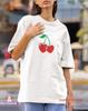 Cute Cherries T Shirt Red Cherris Heart Design Sweet Fruit Lover S Vintage Homme Designer Clothes Fashion Casual