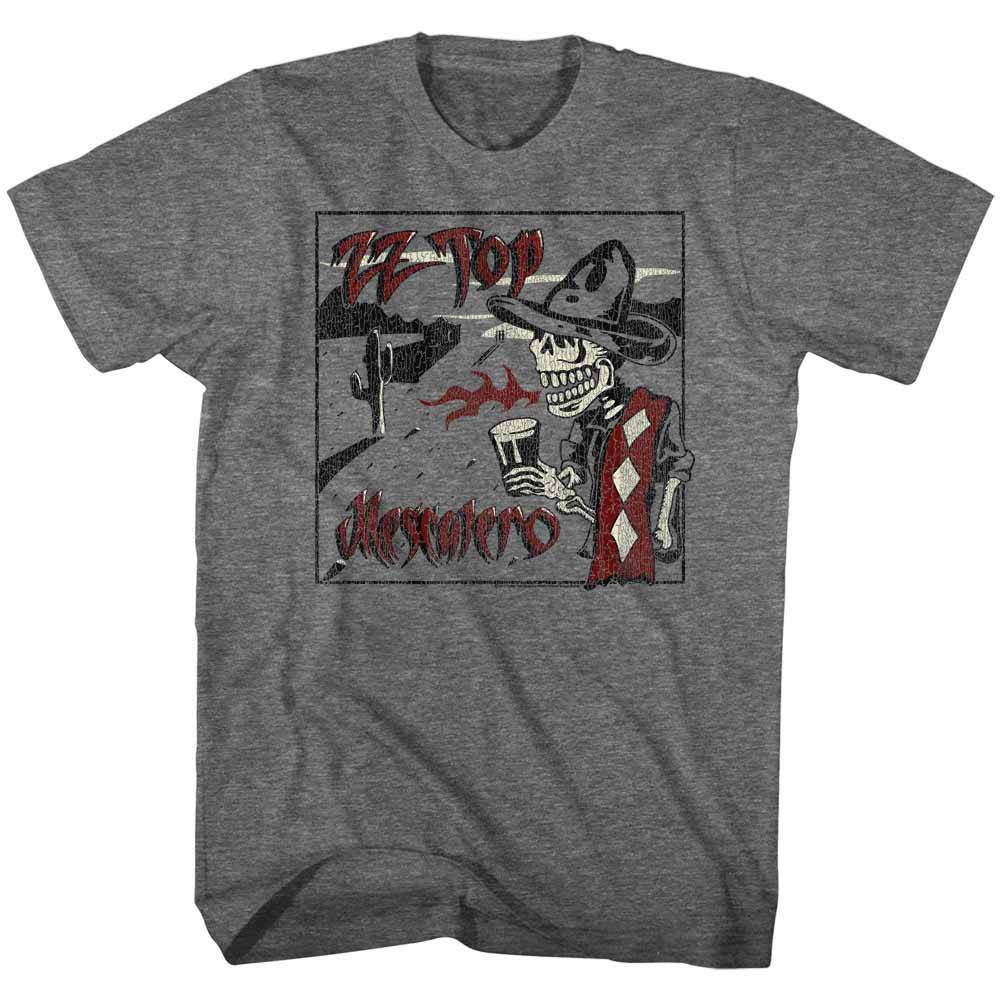 ZZ Top Mescalero Graphite Heather Adult T-Shirt M