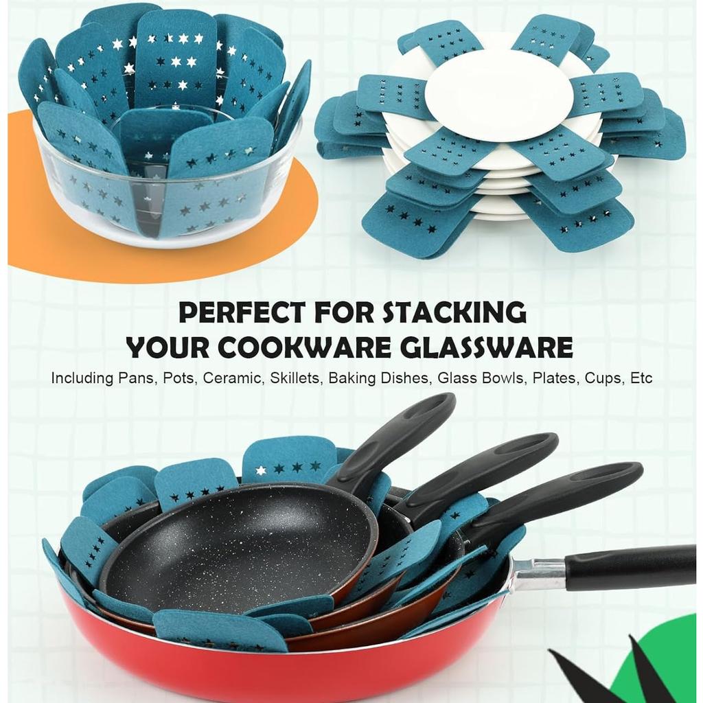 6/12 Pcs Pot and Pan Protectors, Pan Protectors for Stacking, Pots and Pans Dividers, Avoid Scratching Cookware Protectors for Kitchen Organization