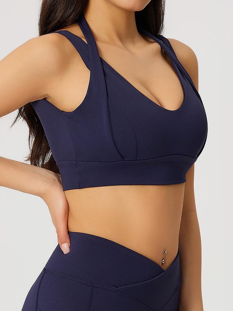 Women's Cross-Border Yoga and Fitness Sports Vest with Removable Bra