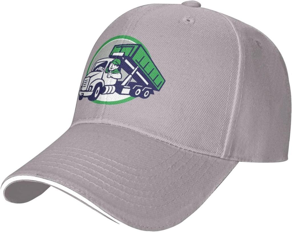 Garbage Truck Dumpster Driver Graphic Baseball Cap Polyester Casual Sun Protection Adjustable Baseball Caps