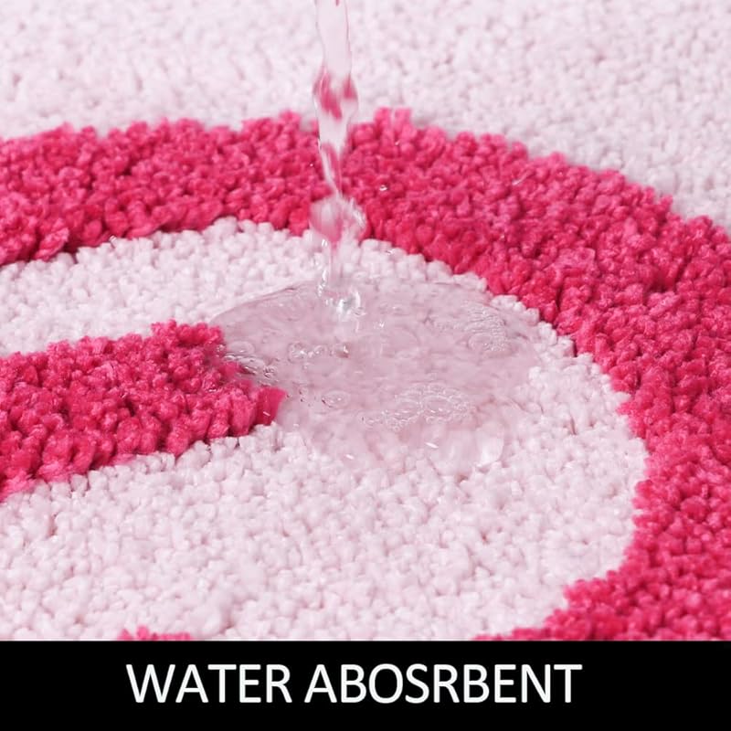 BOVEU Get Naked Bath Mat Bathroom Rugs, 32 x 20 Non Slip Funny Cute Bath Rugs, Machine Washable Soft Absorbent Pink 32 x 20 розовый