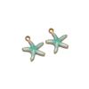 20pcs Stainless Steel Enamel Starfish Girls Bracelet Decoration Kids Summer Cute Necklace Charms DIY Jewelry Making Supplies
