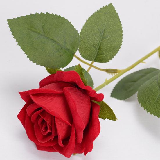 Artificial Rose Eye-catching No Withering Fresh-keeping Fancy Single Branch Simulation Roses Wedding Favors