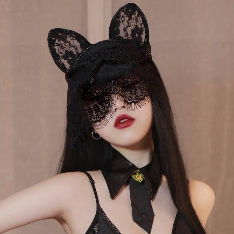 European & American Creative Veil Lace Cat & Rabbit Ears Sexy Headband for Women
