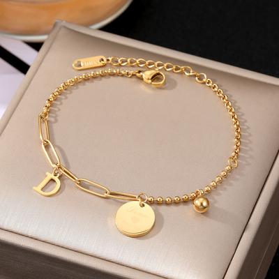 2023 Fashion Luxury Round Tag Pendant Elegant Necklace Girl Gift Exquisite Tassel Jewelry Charm Letter D Sweater Chain