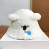 Flowers and Little Stars Knitted Ear Protector Wool Hat Female Winter Cartoon Cute Versatile Warm Bear Hat
