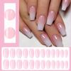 24pcs/box Luxury Pink Long Coffin Fake Nails Y2K Moon Star Rhinestones Press On Nails Handmade Full Cover Reusable False Nails