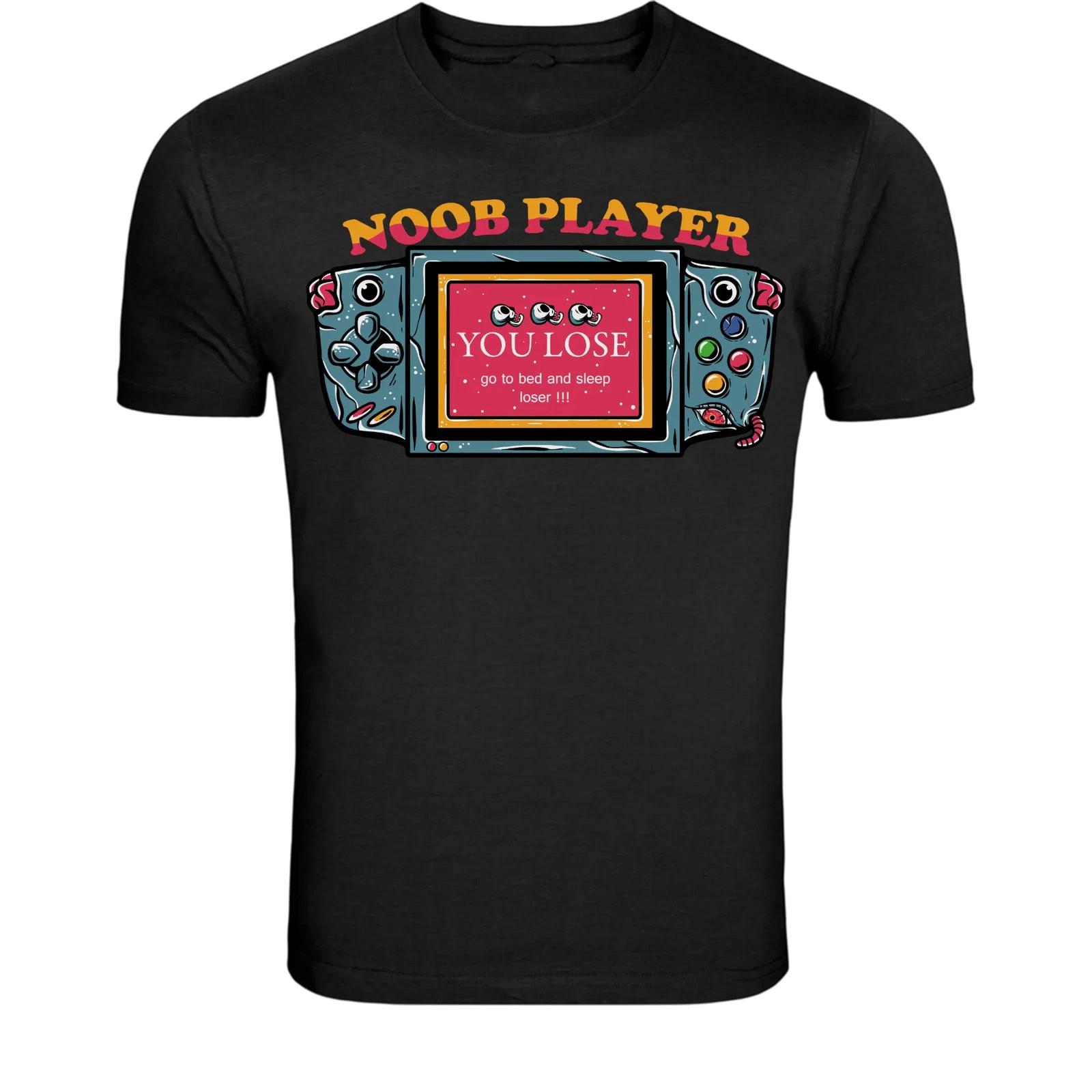 Noob Player Funny Gamer T-Shirt - Retro Game Console Humor XL
