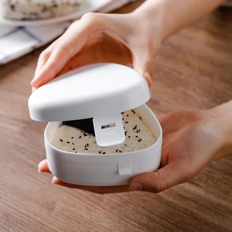 1PC Triangle Rice and Vegetable Roll Mould Bento Box Can Be Microwave Heated To Make Children's Sushi Lunch Box