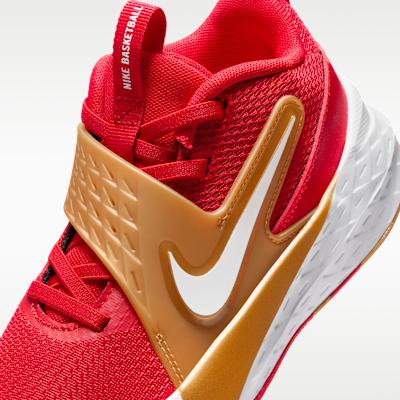 Nike Team Hustle D 12 University Red Metallic Gold (PS)
