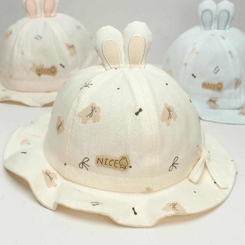 Adorable Baby Rabbit Bucket Hat - Lightweight Spring/Summer Sun Protection for Girls
