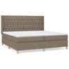 Vidaxl Letto Continentale Con Materasso, Taupe, Tessuto, 200X200 Cm