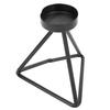 Single Head Innovative Black Candlestick Iron Candle Holder for Home Wedding Table DecorationLower Height
